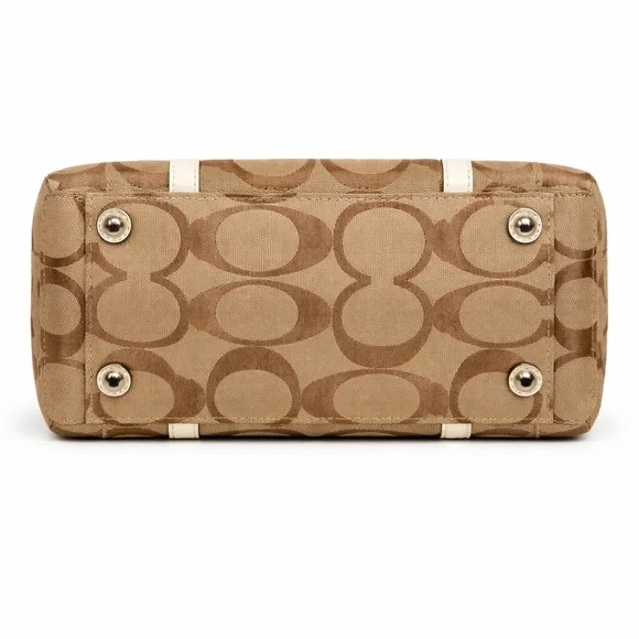 Vintage Y2K Coach Brown and Cream Signature Satchel—NWT - Picture 3 of 5